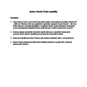 Etický kodex pracovníků Charity ČR