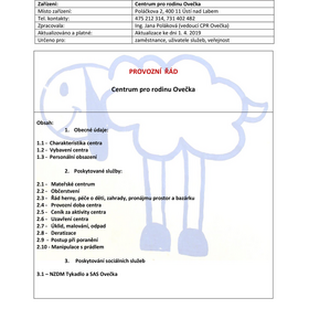 Provozní řád CPR Ovečka