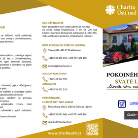 Leták Dům pokojného stáří svaté Ludmily